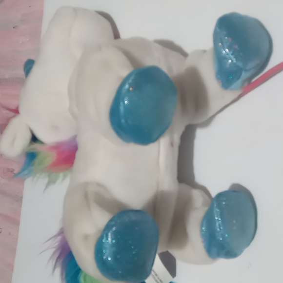 4/20 Kids Connection White Walking Rainbow Unicorn Remote Control Leash w Sound - Picture 7 of 8